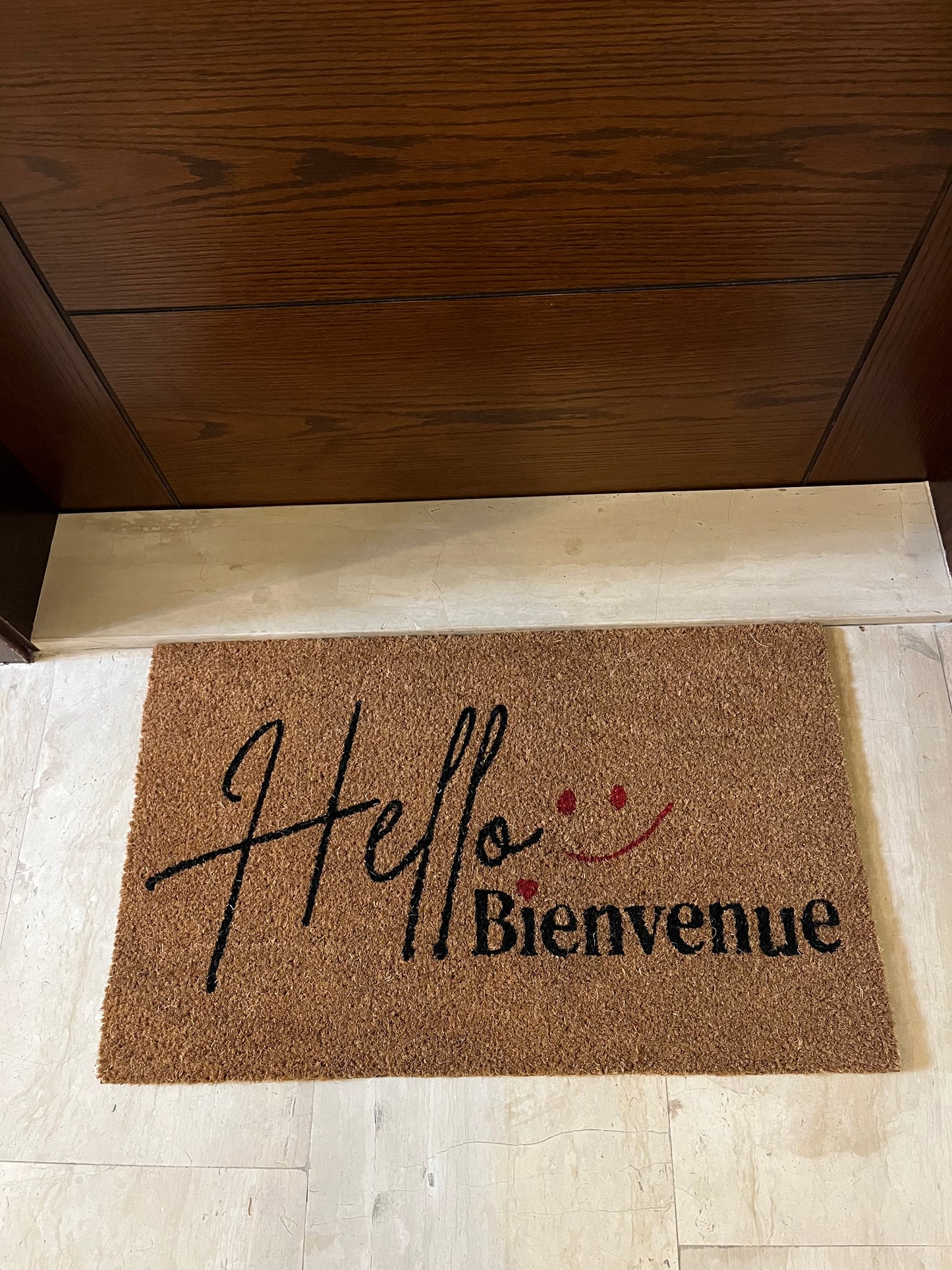 Hello Bienvenue Doormat