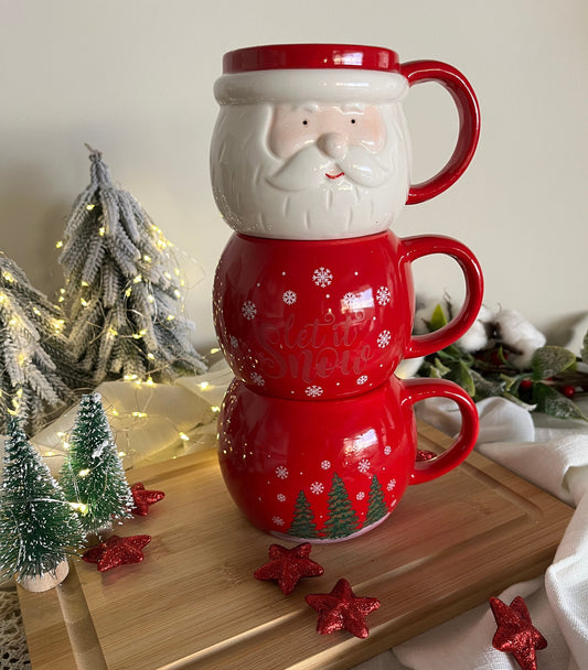 Christmas Santa Mug Set