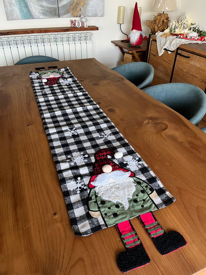 Christmas Wool Gnome Table Runner