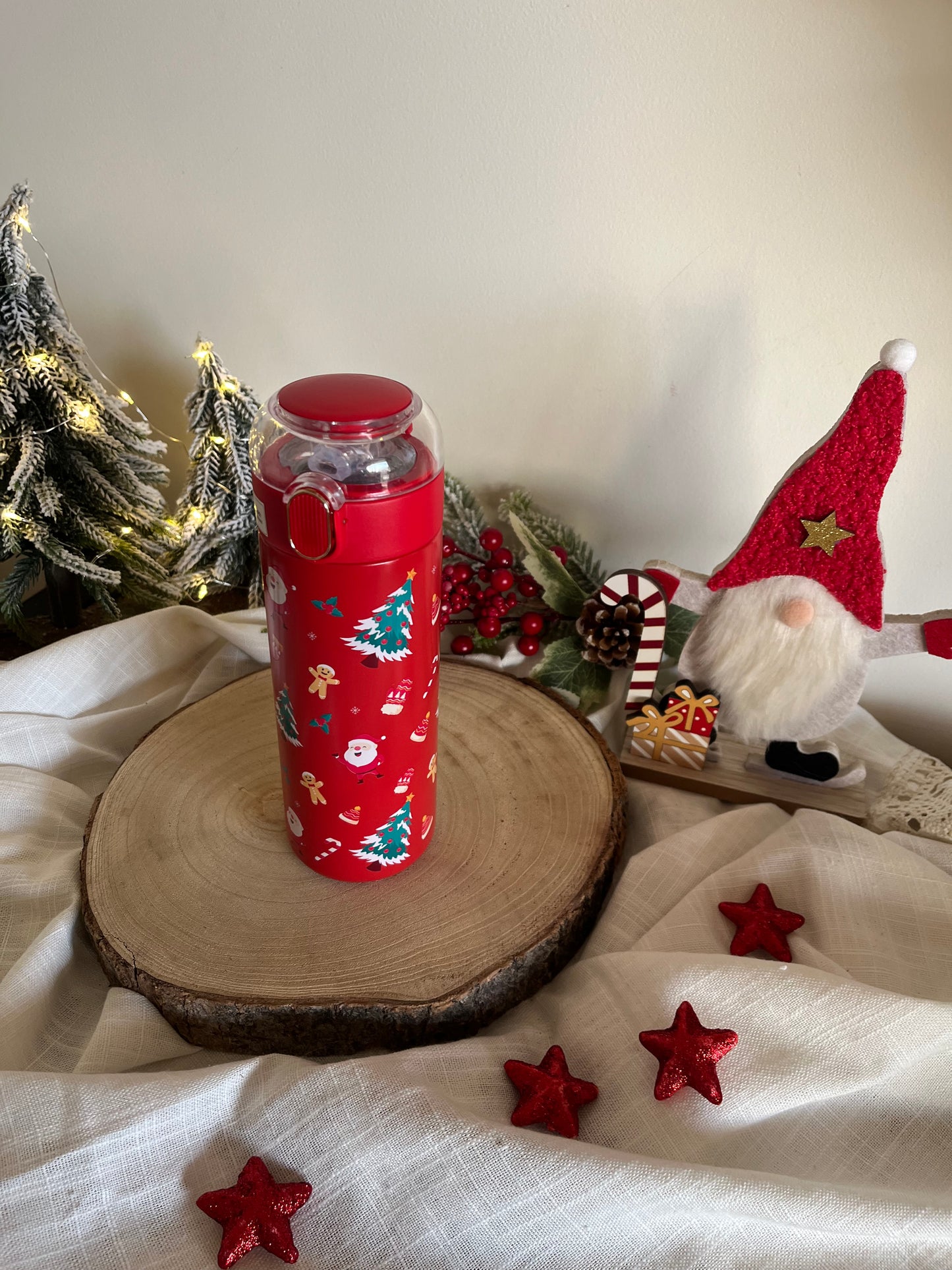 Christmas Stainless Straw Bottle