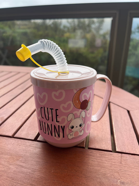 Kids straw cup with handle