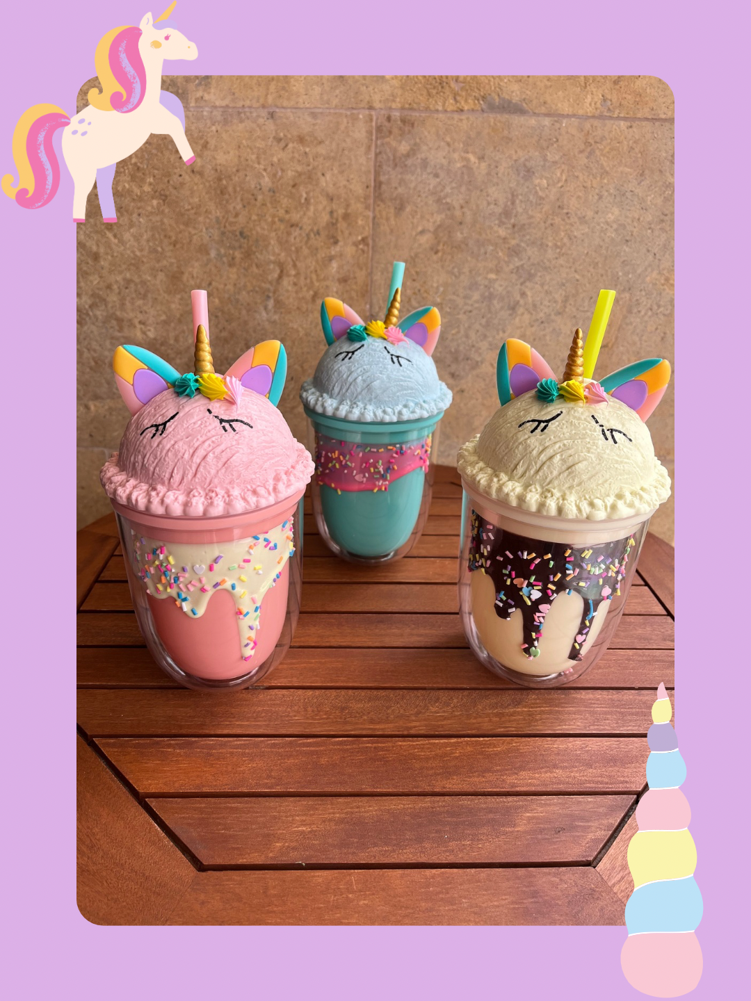 Unicorn 3D Straw Cup