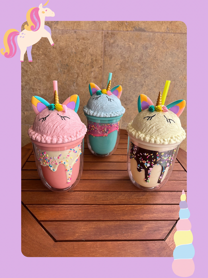 Unicorn 3D Straw Cup
