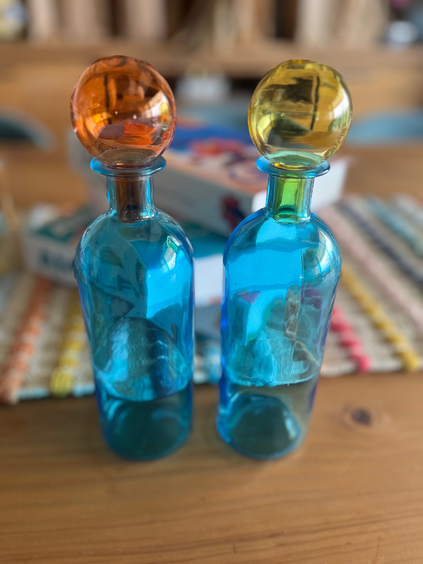 Multicolor Vase with colored cap