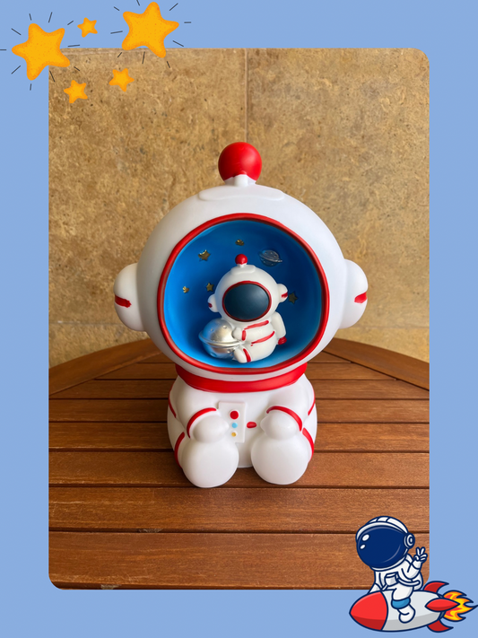 Astronaut Piggy Bank & Led Lamp