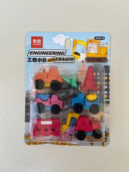 Trucks Eraser Set of 6