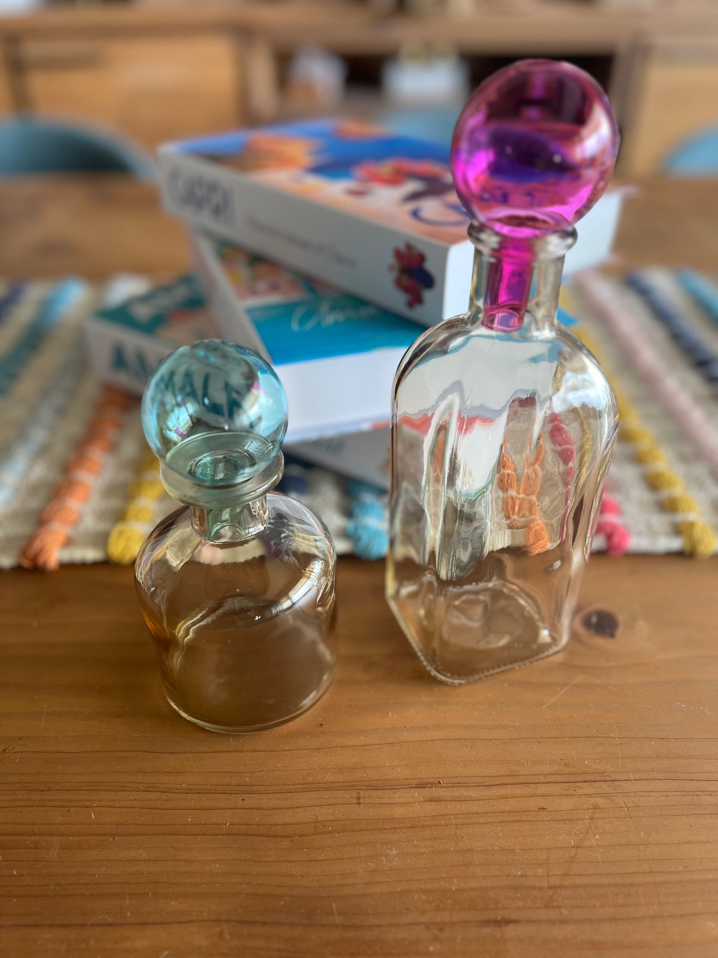 Multicolor Vase with colored cap