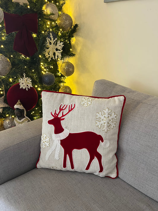 Christmas Reindeer Cushion (Including Filling)