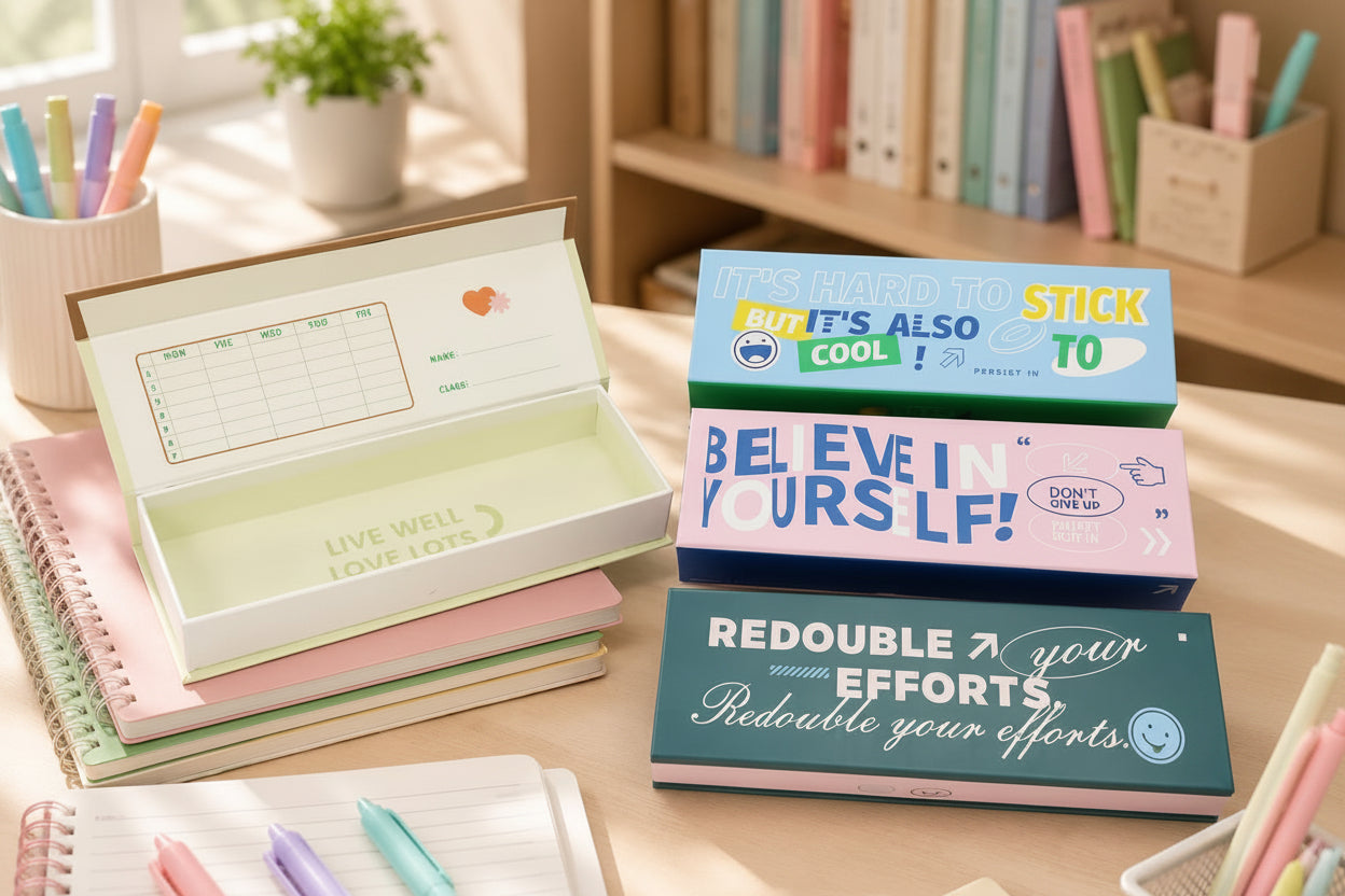 Pencil Case with a message & planner