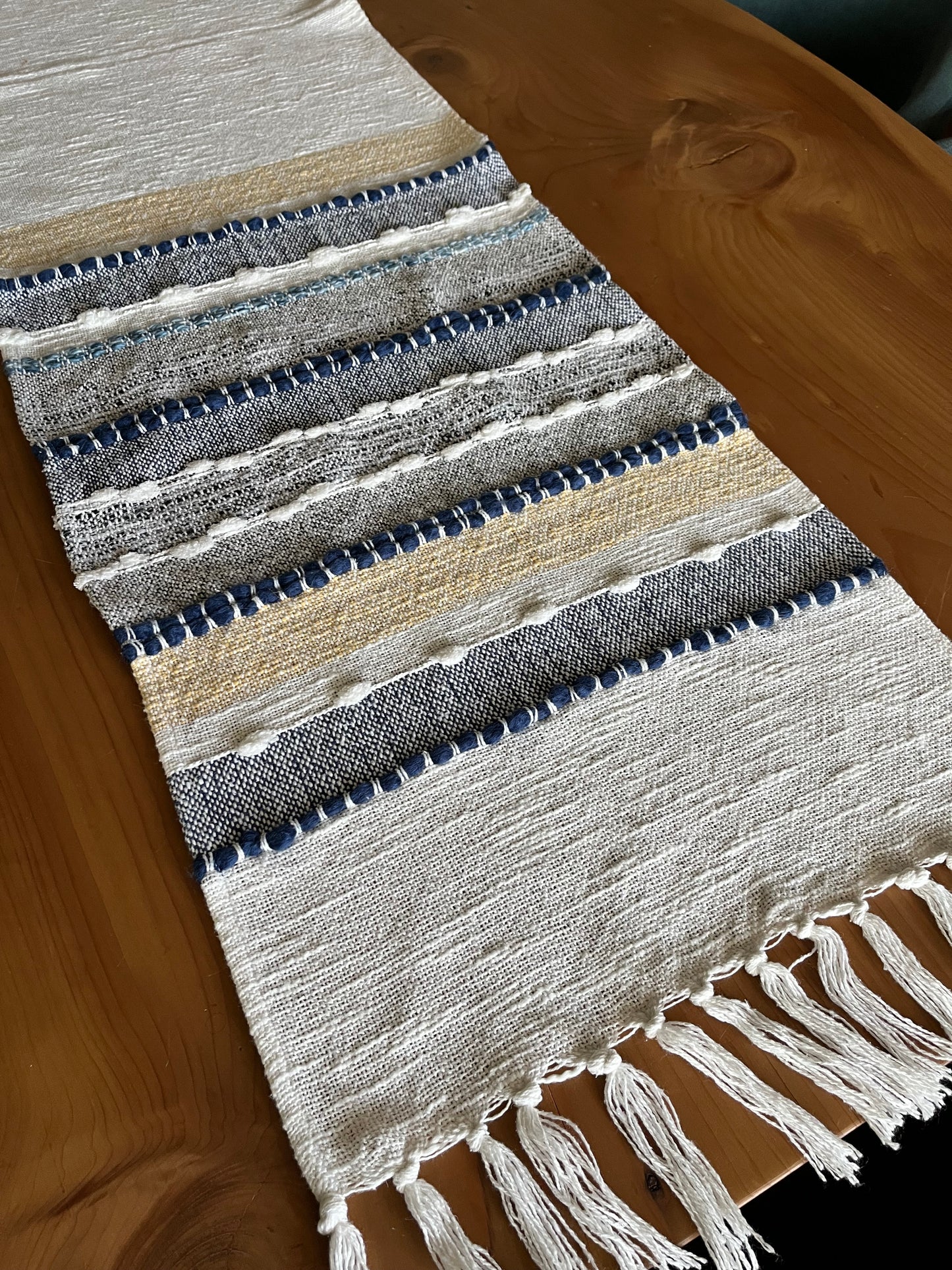 Blue Waves Artisan Table Runner