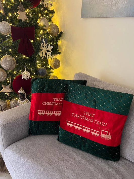 Christmas Train Cushion (Including Filling)