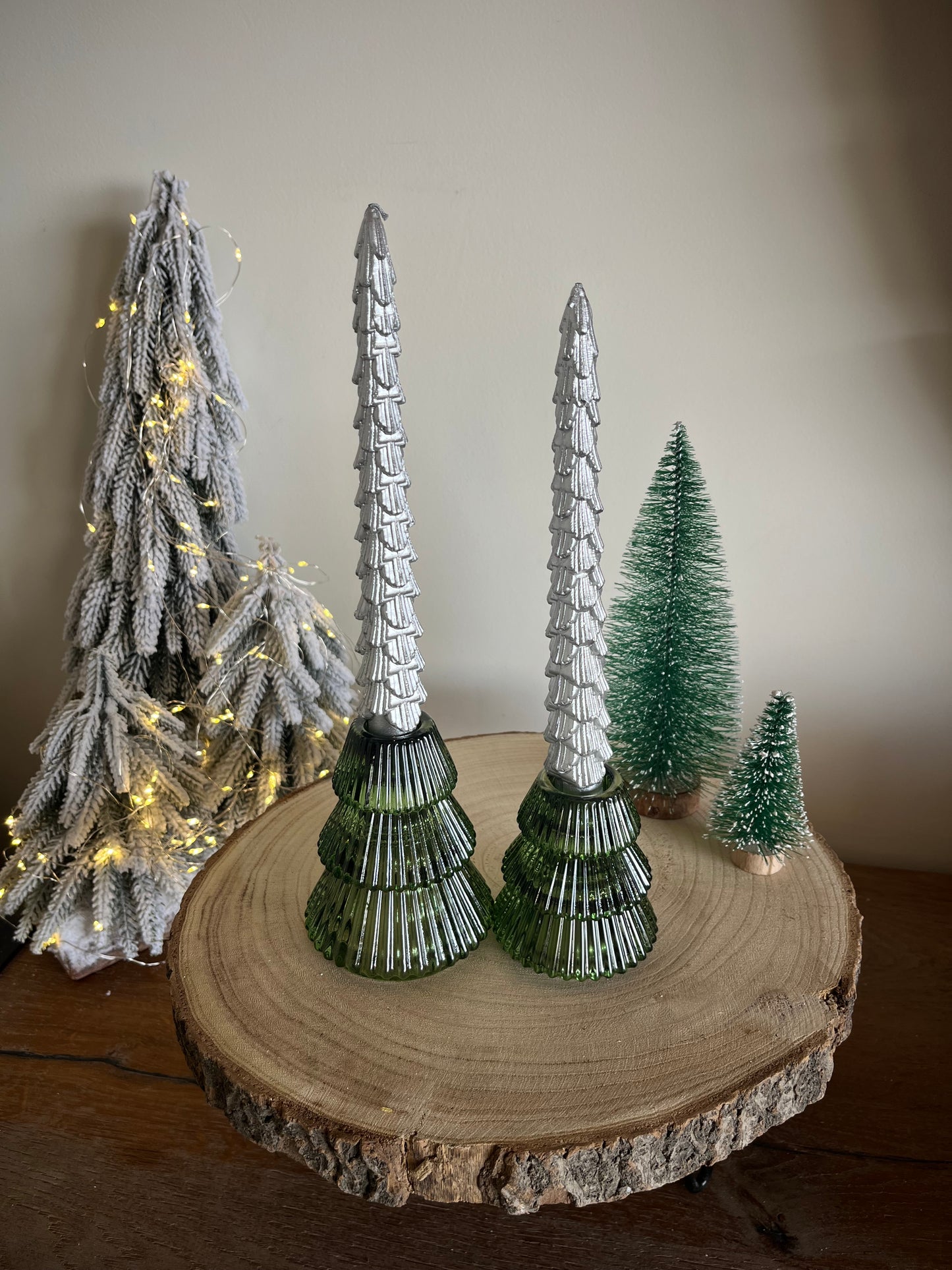 Christmas Set of 2 Tree Candles 20cm