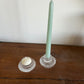 Transparent Glass Double Way Candle holder