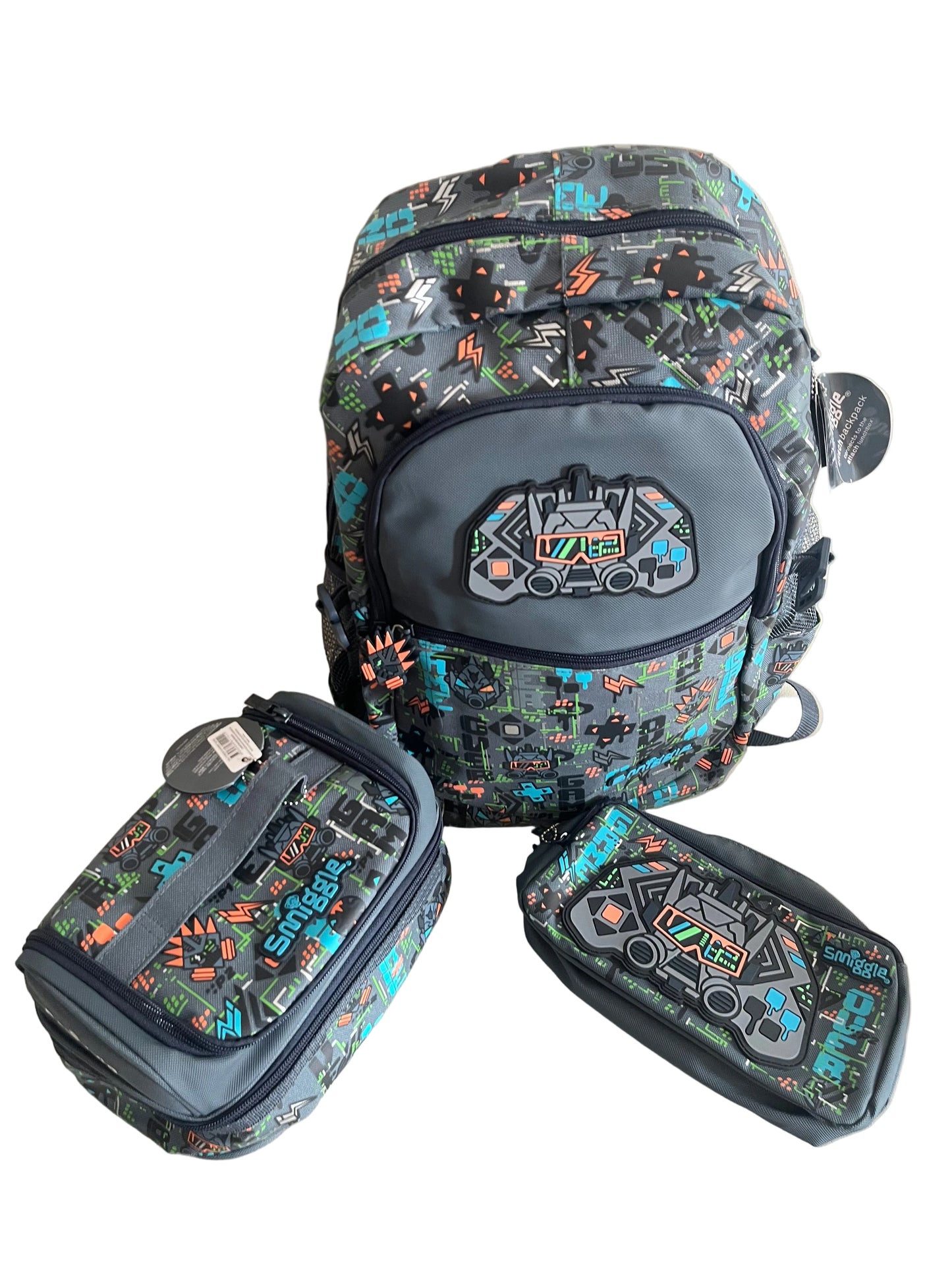Smiggle Graffiti Game Backpack 3 pieces set