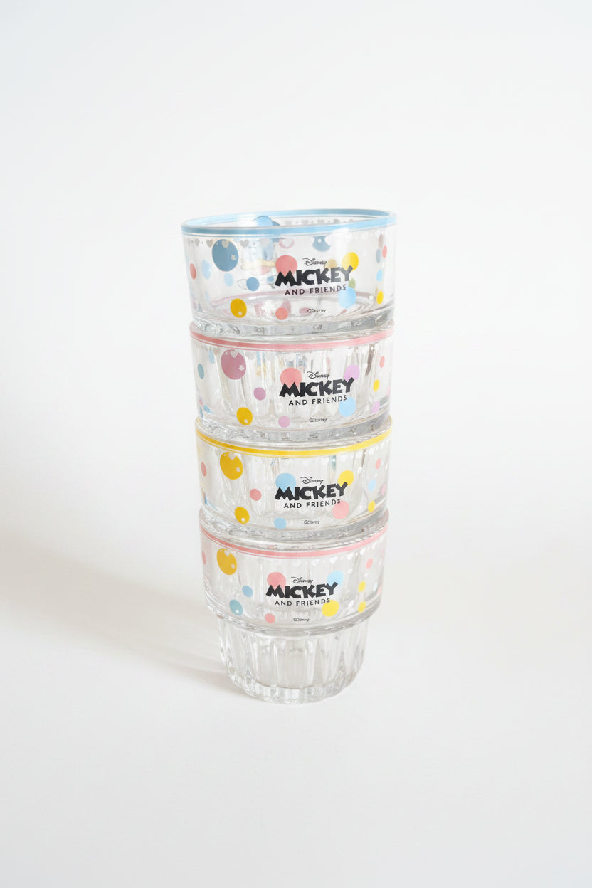 Disney Set of 4 Glass Cups