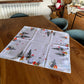 Christmas Penguins on Ice Table Cloth