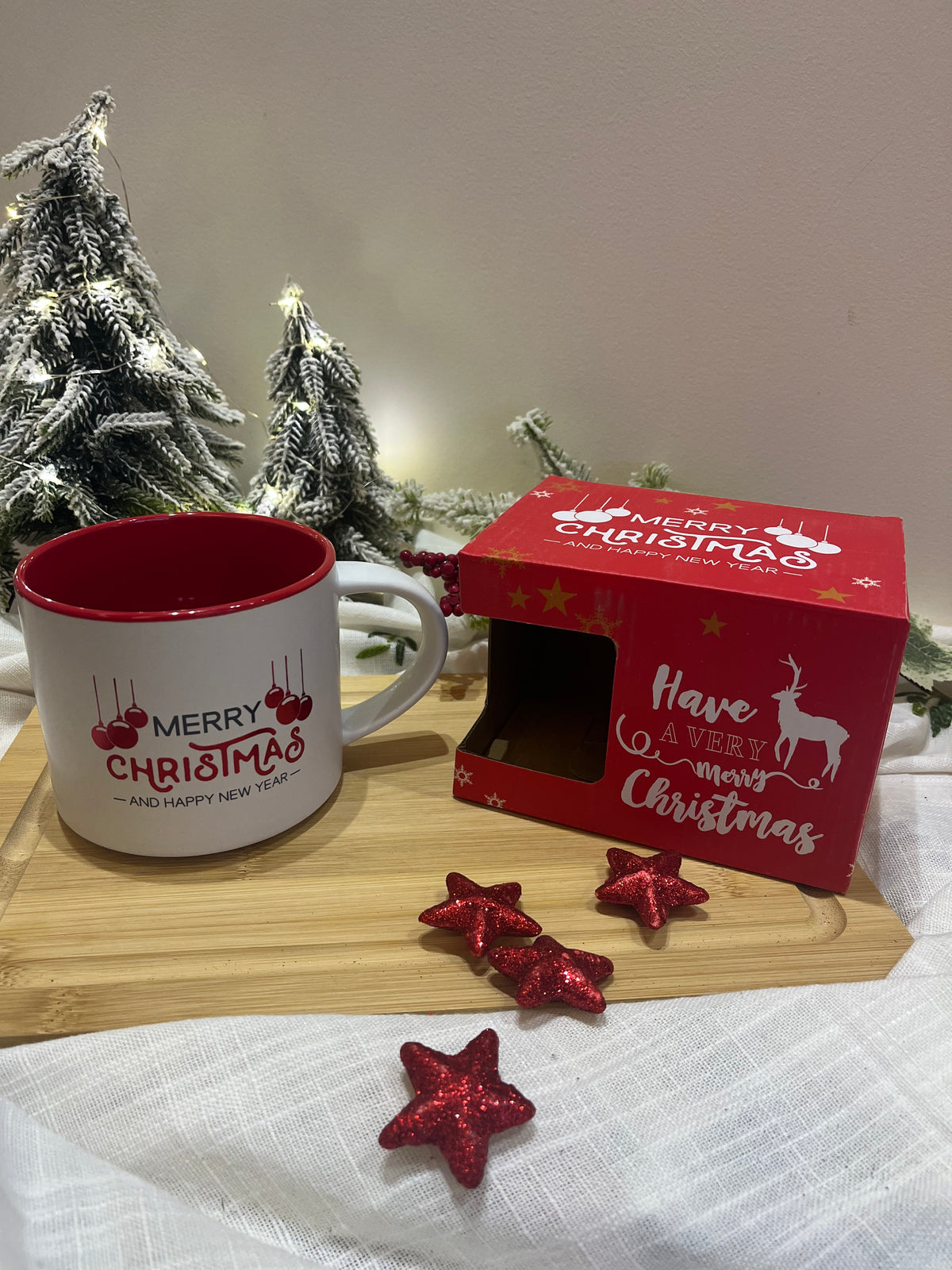 Christmas White & Red Mug