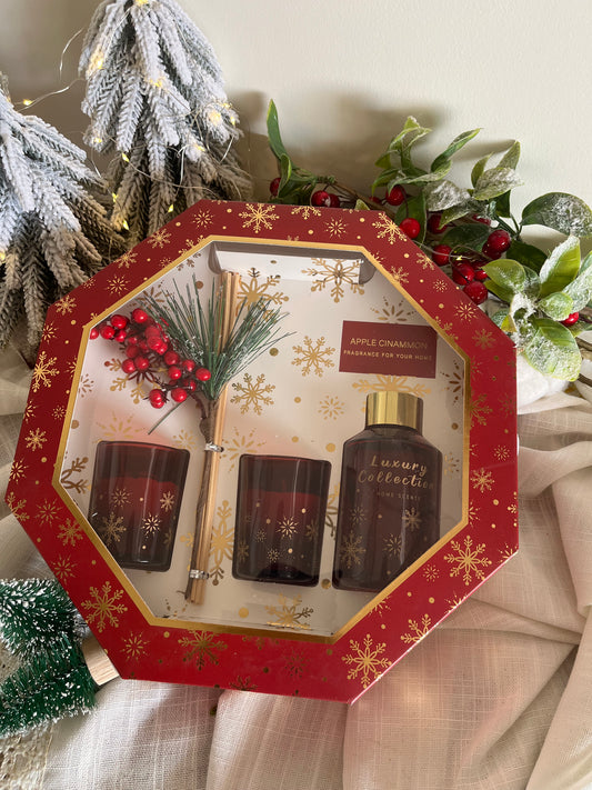 Christmas Diffuser & Scented Candles Set
