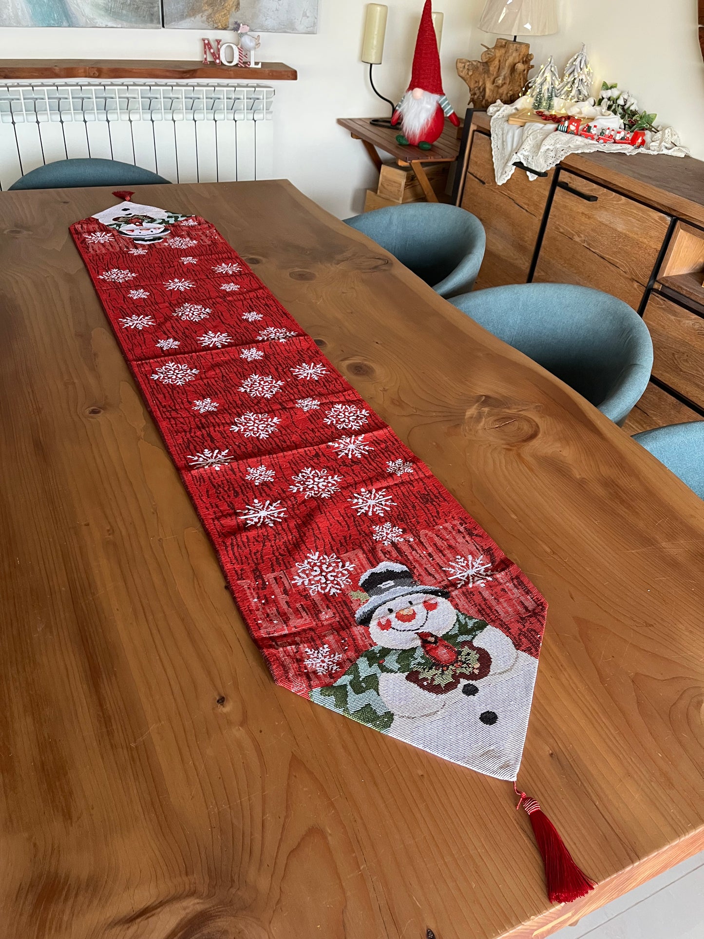 Christmas Snowman Table Runner