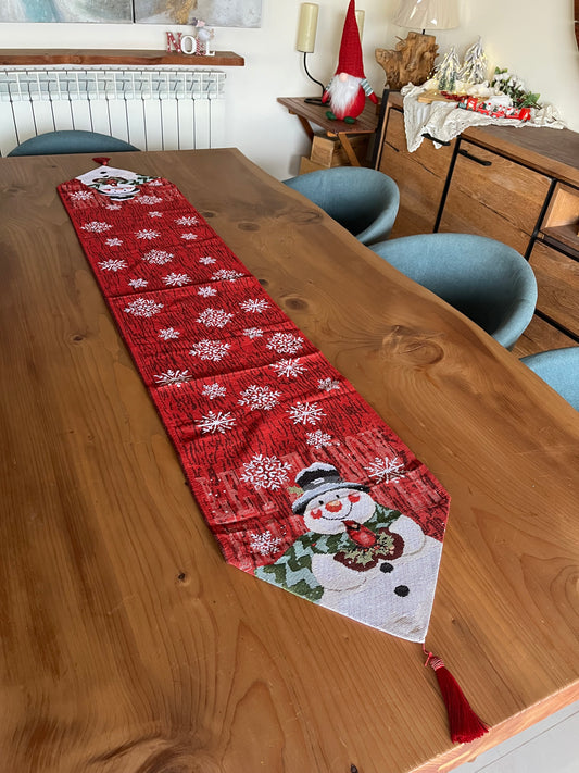 Christmas Snowman Table Runner