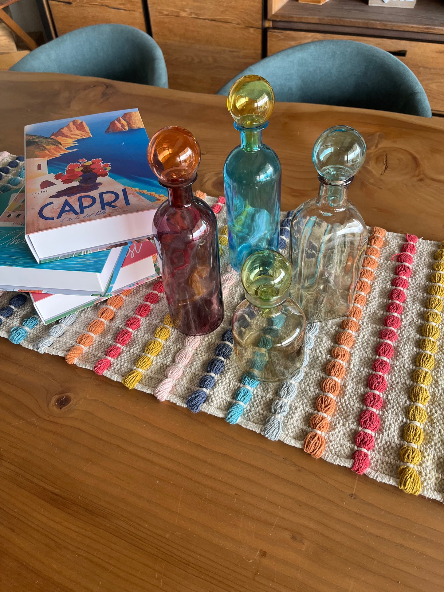 Multicolor Vase with colored cap