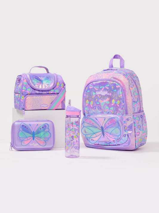 Smiggle Backpack Butterflies 5 pieces Set