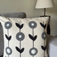 Monochrome Bloom Cushion Cover