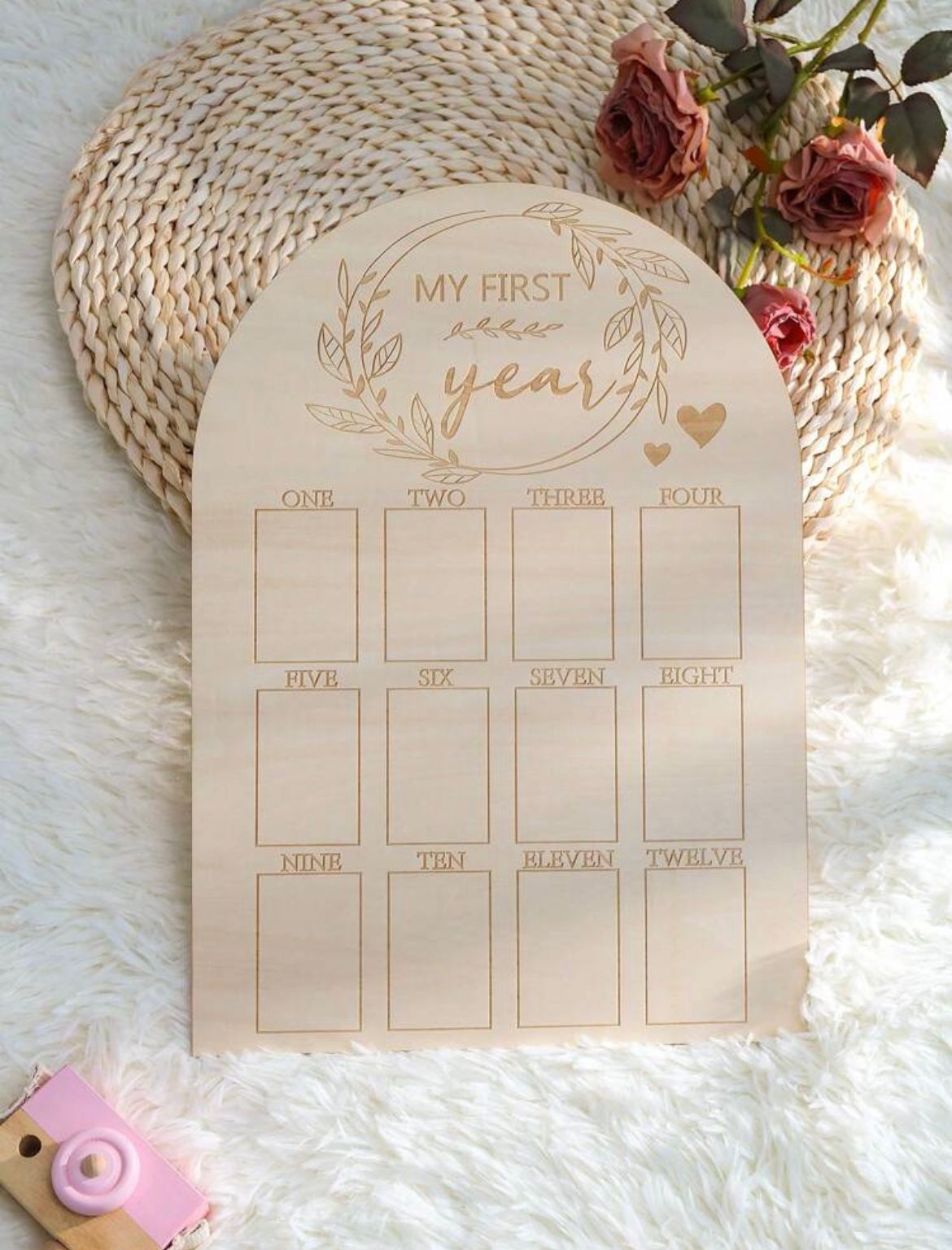 Baby Monthly Wooden Photo Frame