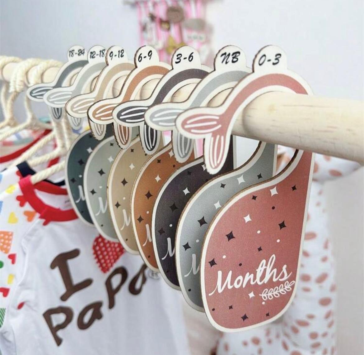 Baby Closet Divider by Month (Colored)