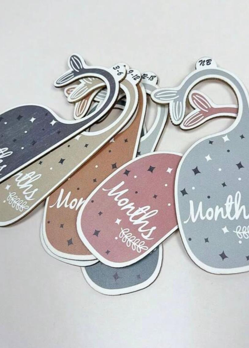 Baby Closet Divider by Month (Colored)