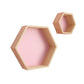 Hexagon Wood Shelves Set of 2