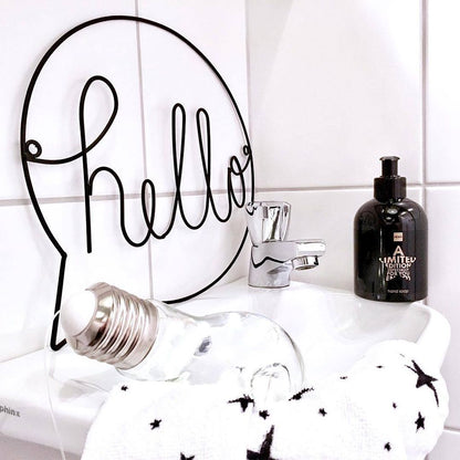 "Hello" Metal sign