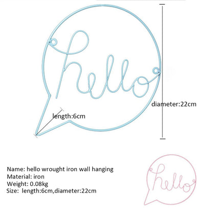 "Hello" Metal sign