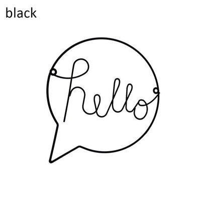 "Hello" Metal sign