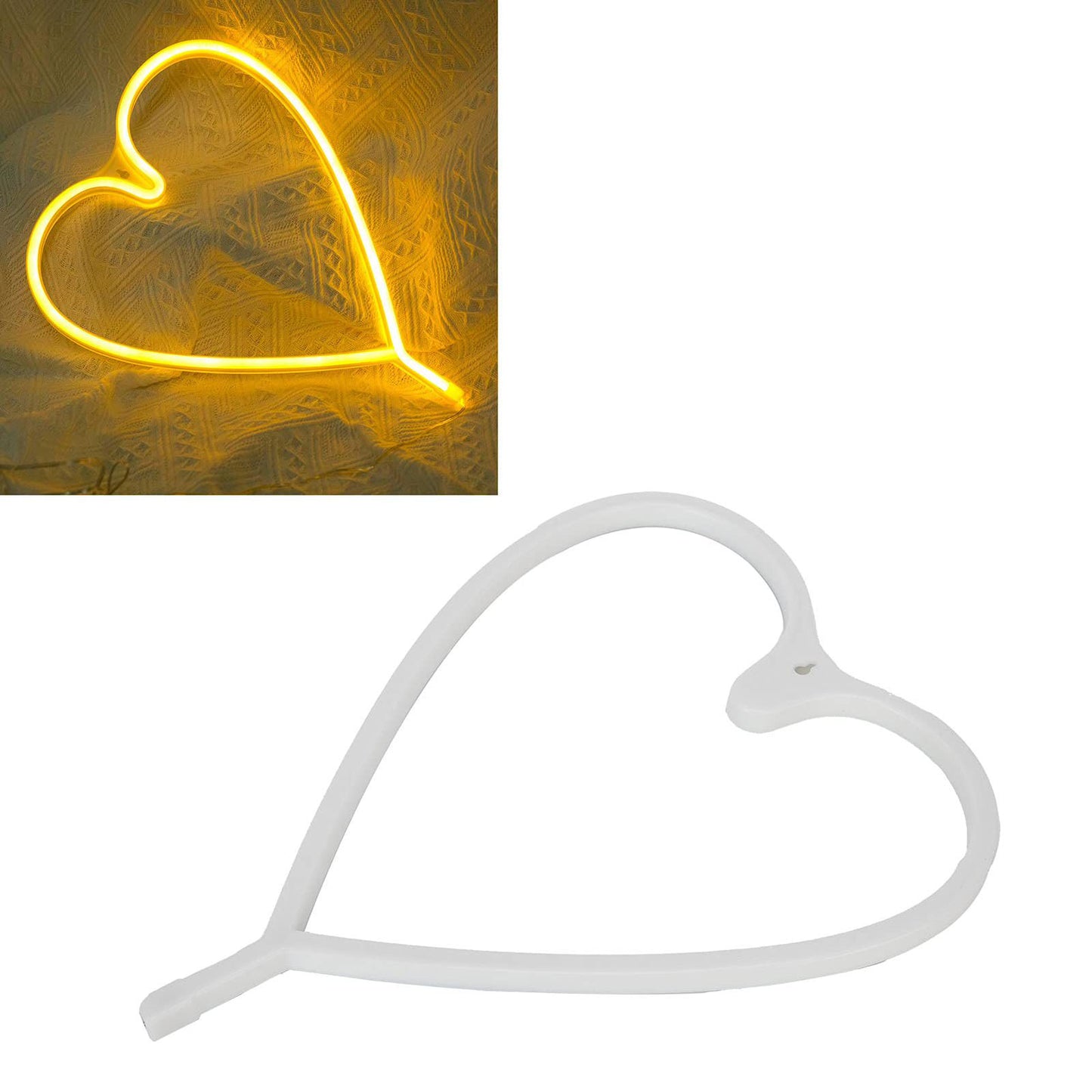 Heart Neon Light (Yellow)