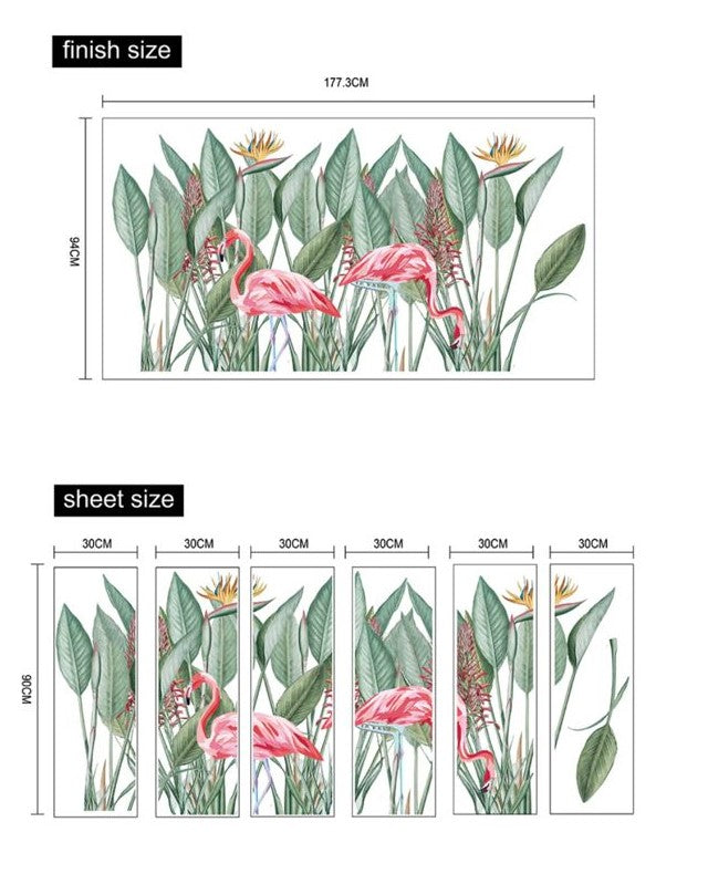 Forest with Flamingo Wall Sticker