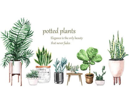 Potted Plants Wall Decal