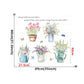 Multicolored Potted Flowers Wall Decal