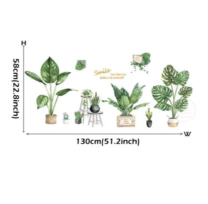 Potted Plants & Cactus Wall Decal
