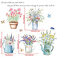 Multicolored Potted Flowers Wall Decal