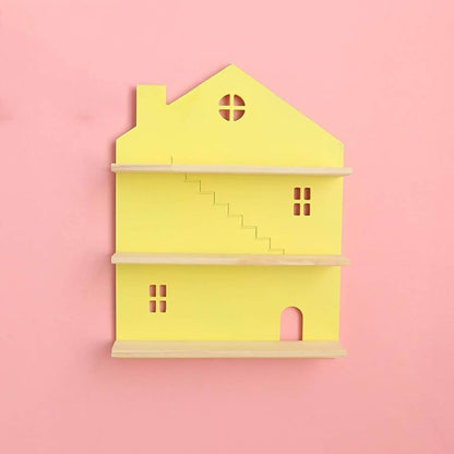 House Wood Shape Shelves