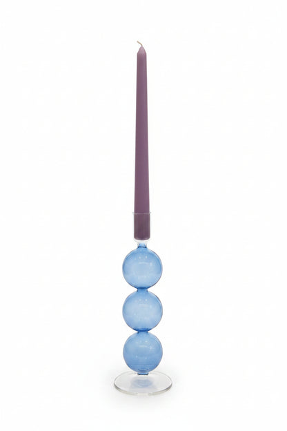Glass Candle Holder - Blue