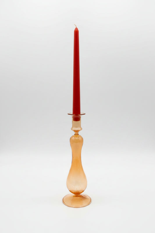 Glass Candle holder - Orange