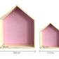 House Wood Shelves Set of 2
