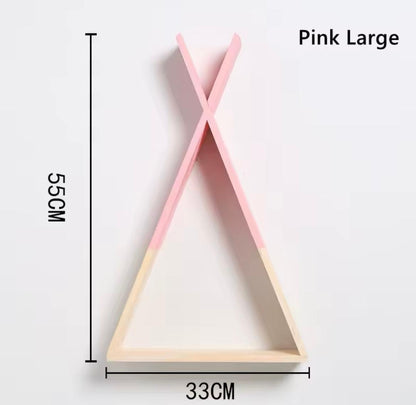 Nordic Style Triangle Wood Shelf
