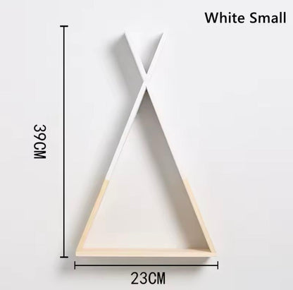 Nordic Style Triangle Wood Shelf