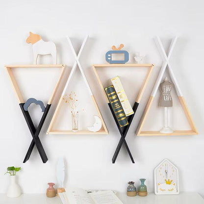 Nordic Style Triangle Wood Shelf