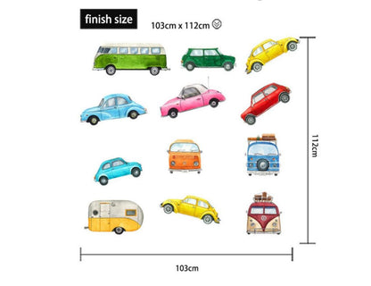 Vintage Cars Wall Decal