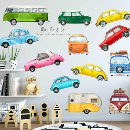 Vintage Cars Wall Decal