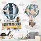 Hot Air Balloons & Animals Wall Decal